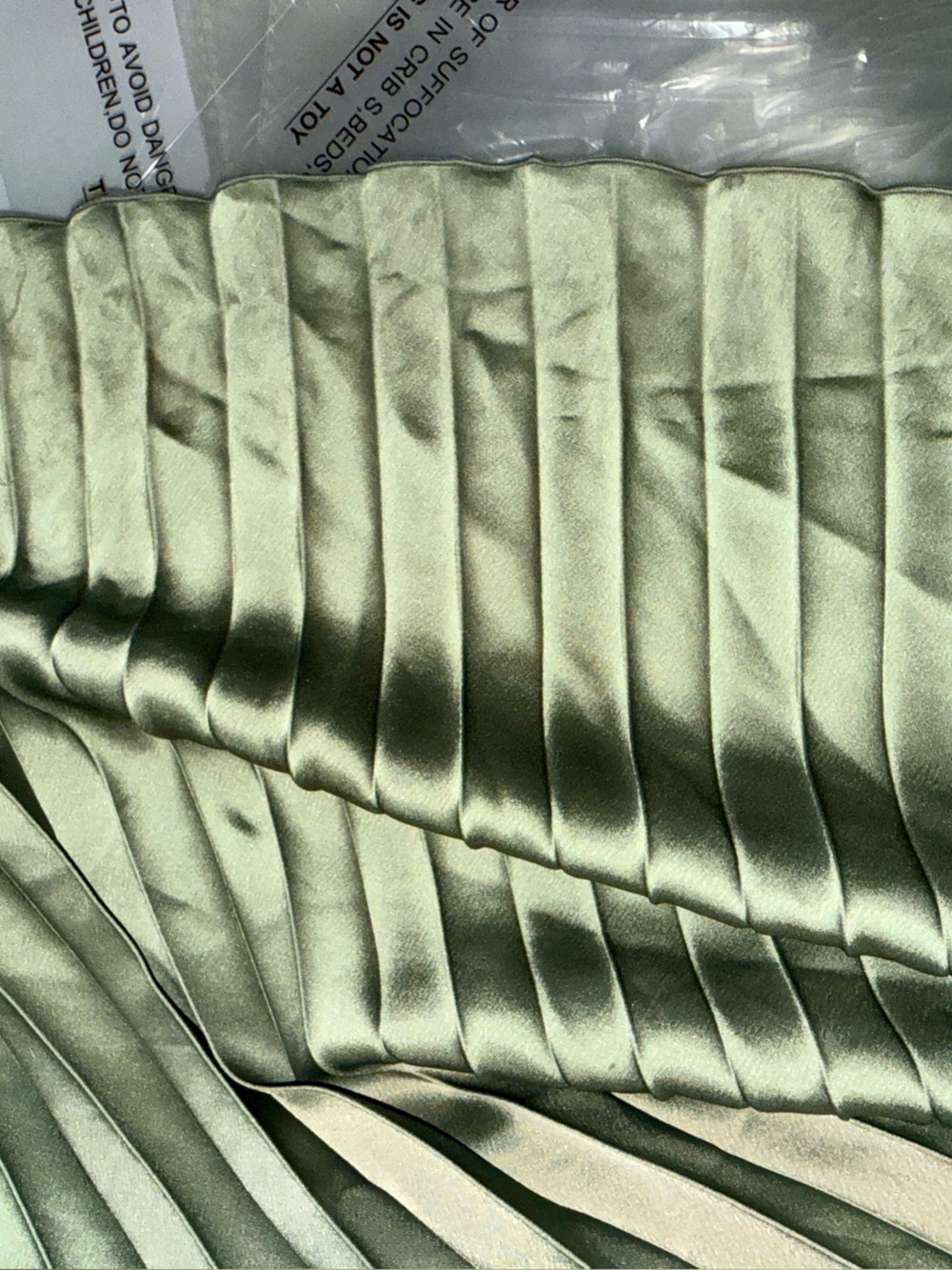 Lidee Deesse Gown in Moss Green Maxi Dress Pleated Halter US 4 - Picture 6 of 8